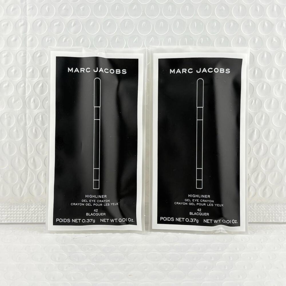2x Marc Jacobs Highliner Gel Eye Crayon Liner Pencil Eyeliner Blacquer Trvl Sz